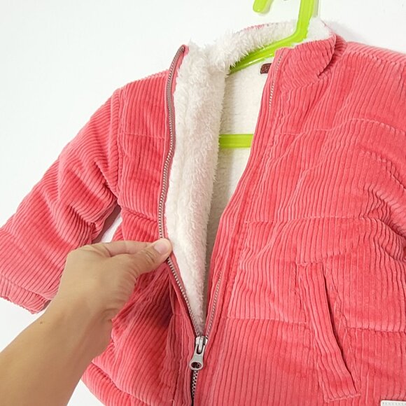 7 For All Mankind Girls Pink 100% Cotton Toddler Corduroy Look Jacket 24M - Picture 4 of 14